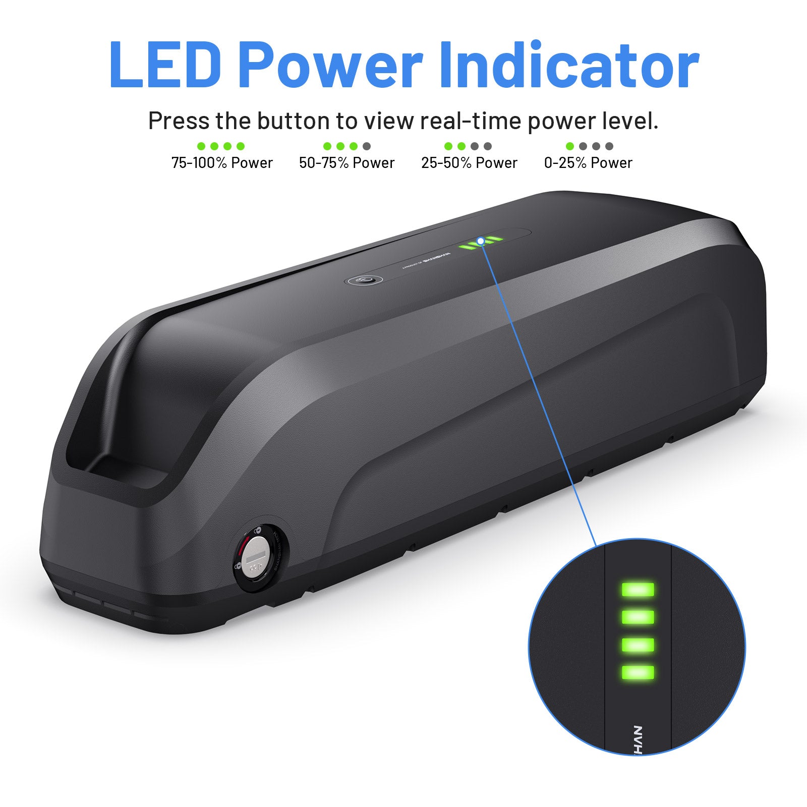 6PIN Ebike Battery S220 48V 15.6Ah BMS30A LG5200 Cells For 350W 500W 750W 1000W Motor 【USA Stock】