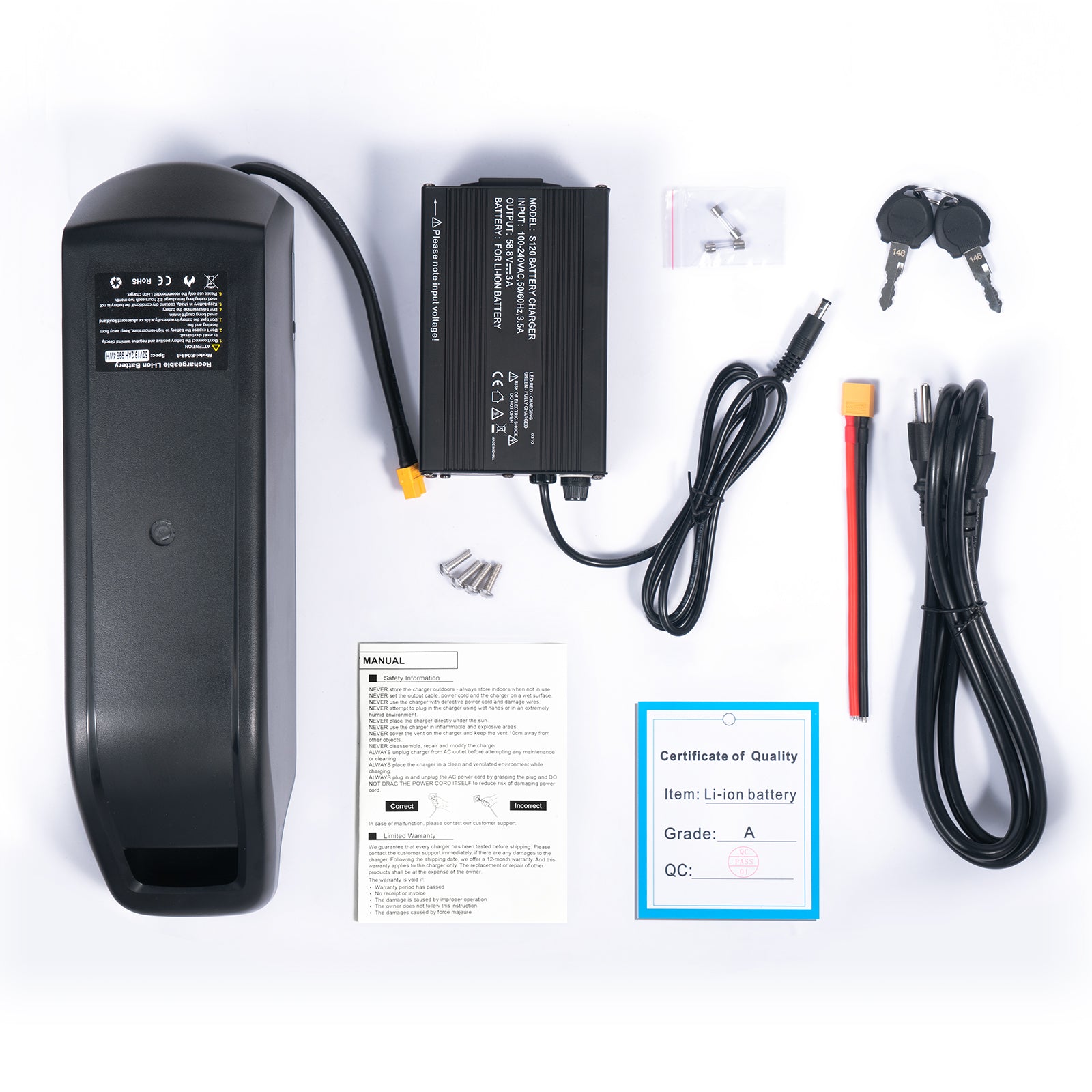Polly DP-21700-5 Jumbo Shark R049-8 36V 48V 52V 20Ah 25Ah Large capacity Electric Bike Battery for 36volt 250W 350W 500W motor【EU STOCK】