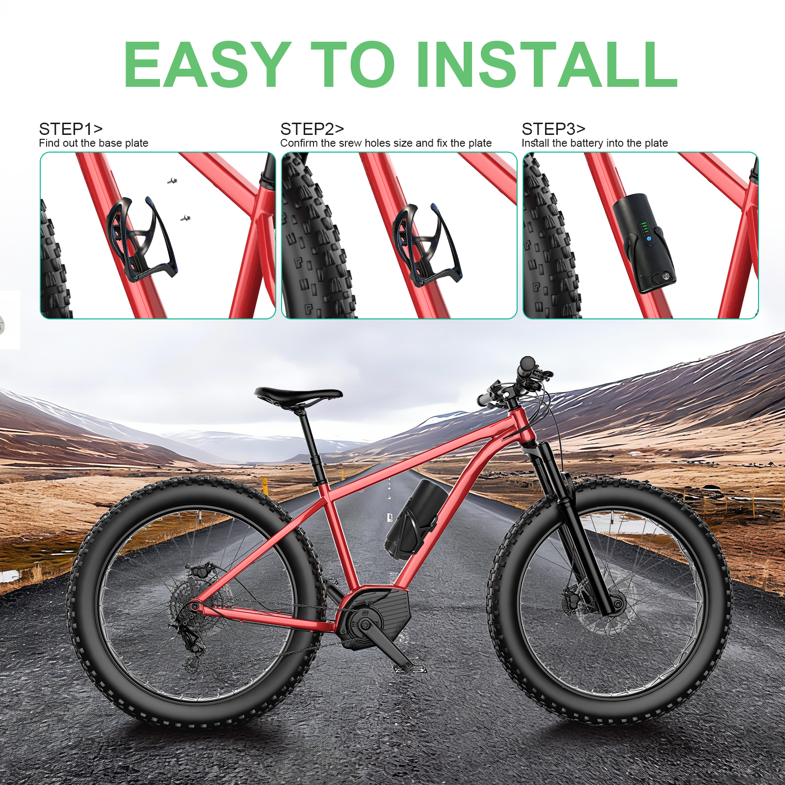 36V 48V 7AH 10.5AH mini Bottle Ebike battery For 250W 350W 500W Motor with 2A charger【EU stock】