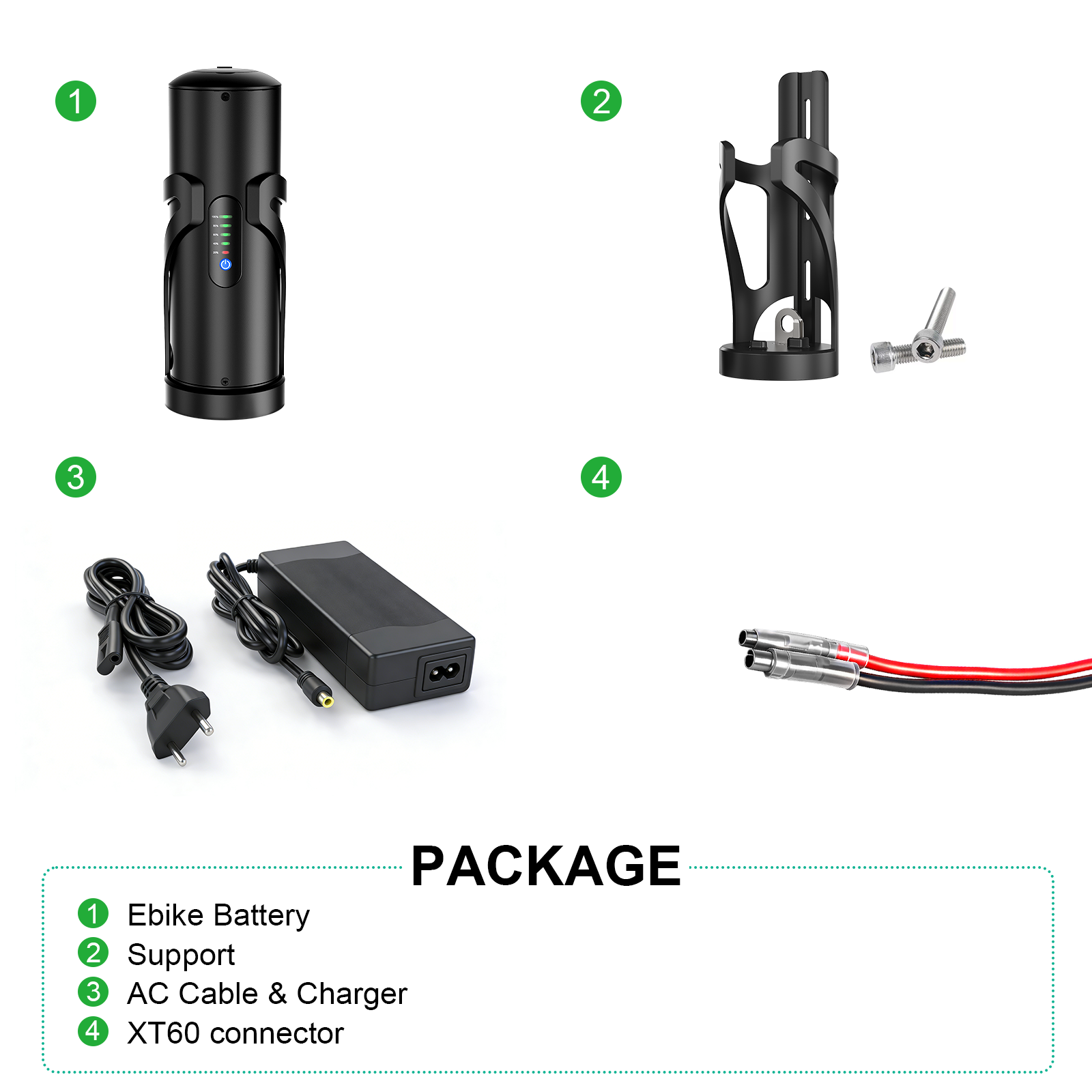 Bottle Ebike battery 36V 48V 7AH 10.5AH mini Bottle li-ion Ebike battery pack AKKU For 250W 300W 350W 500W Motor with 2A charger【EU Stock】