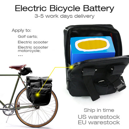 D034 36V 48V 52V 60V 72V 20AH 24AH 25AH 40AH 50AH PVC lithium battery Akku Ebike battery pack for 500W 750W 1000W Electric Fat Bike【EU Stock】