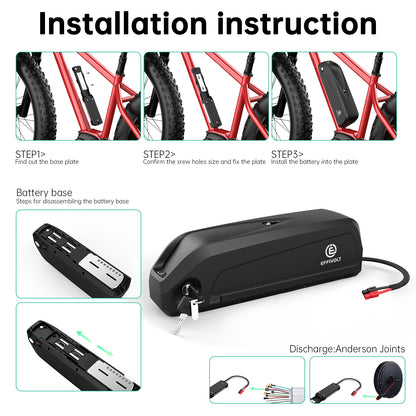 Hailong-3 36V 48V 13AH 5 Pins Li-ion Ebike battery for 250W 350W 500W 750W 800W 1000W 1200W motor【USA Stock】
