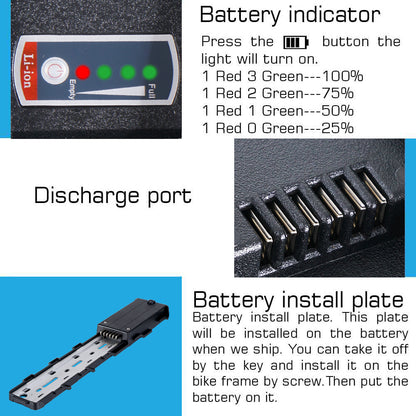 48V 30AH Large capacity rechargeable Electric bike lithium battery pack with GPS and 4A charger for 1500W-2000W motor motor【UK STOCK】