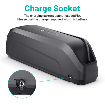 6PIN Ebike Battery S221 48V 20.8Ah BMS45A LG5200 Cells For 500W 750W 1000W 1200W 1500W Motor 【US Stock】