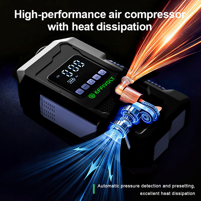 8000A Multi-functional Emergency Start Power Supply with Air Pump, 150PSL Portable Car Battery Starter, Digital Tire Inflator, LED Emergency Light, Car Emergency Tool.Suitable for 10.0L Gasoline Or 9.0L Diesel Battery, 8in 1 Jump Starter