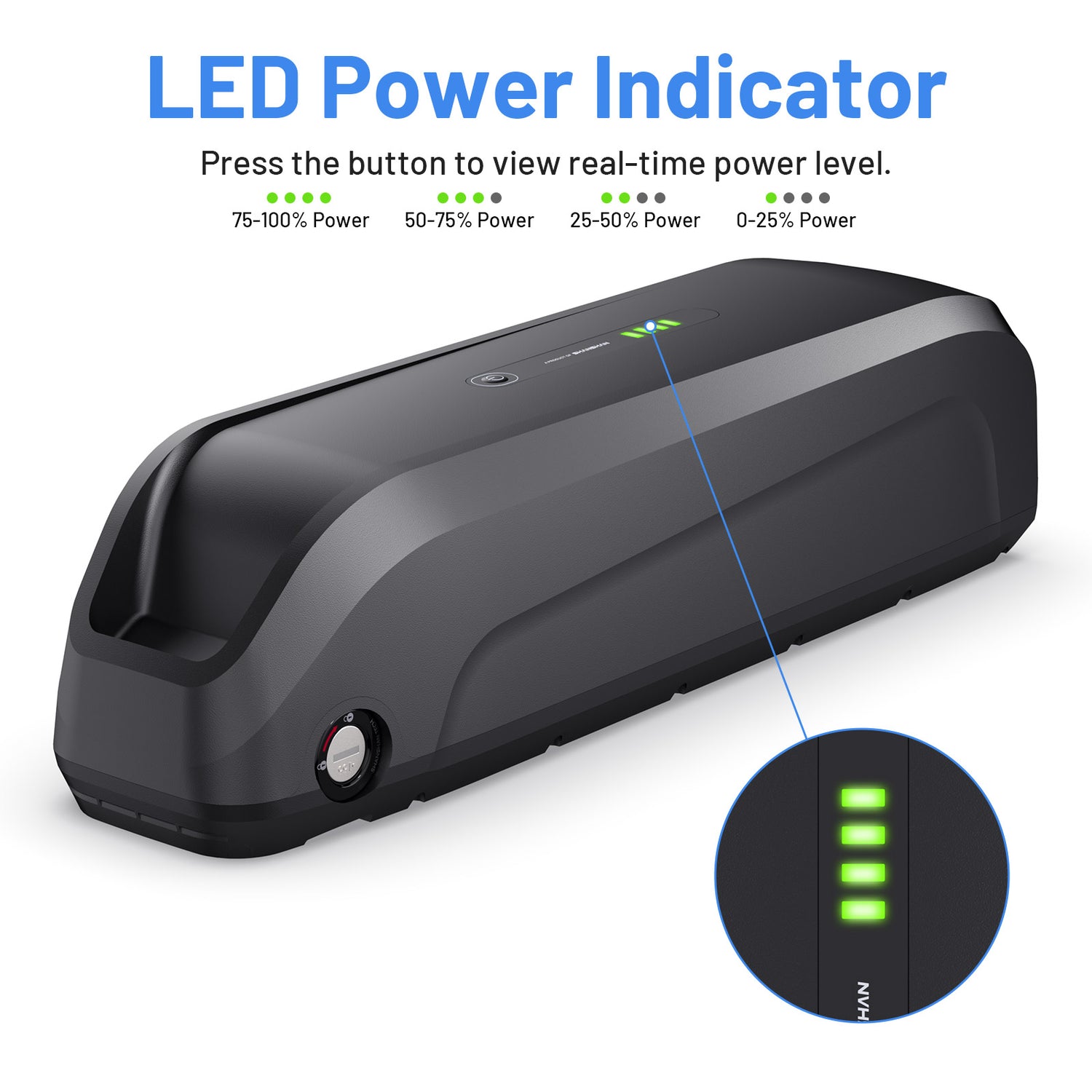 6PIN Ebike Battery S220 48V 15.6Ah BMS30A LG5200 Cells For 350W 500W 750W 1000W Motor 【USA Stock】