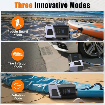 12V Portable Car Jump Starter, 10000A Peak Battery Starter, Car Battery Starting Box, Suitable for ALL GAS And 10.0L Diesel, with USB Charging Port And LED Flashlight, 6400Mah Portable Power Bank, Air Compressor, 150PSI Inflation Pump