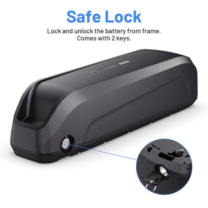 6PIN Ebike Battery S220 48V 15.6Ah BMS30A LG5200 Cells For 350W 500W 750W 1000W Motor 【USA Stock】
