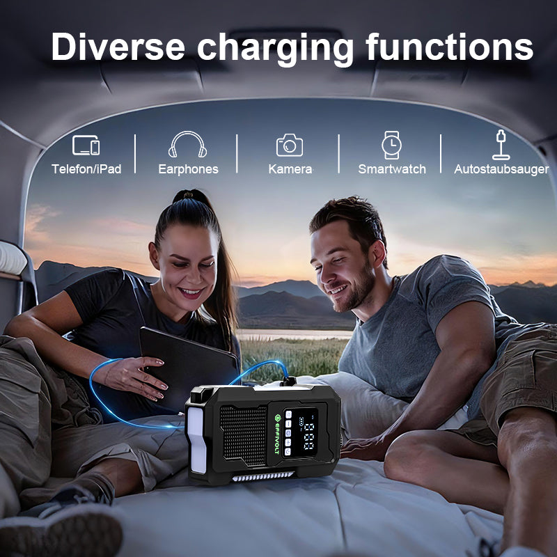 8000A Multi-functional Emergency Start Power Supply with Air Pump, 150PSL Portable Car Battery Starter, Digital Tire Inflator, LED Emergency Light, Car Emergency Tool.Suitable for 10.0L Gasoline Or 9.0L Diesel Battery, 8in 1 Jump Starter