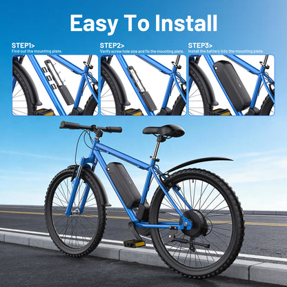 6PIN Ebike Battery S220 48V 15.6Ah BMS30A LG5200 Cells For 350W 500W 750W 1000W Motor 【USA Stock】