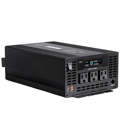 Pure sine Inverter 2000w,24v DC to 110v Power Inverters for 2000 watt with Dual AC Outlets 3.0A USB and Type-C【US stock】 Inverter 2000w,24v DC to 110v