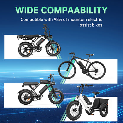 Hailong 48V 52V 13AH 16AH 17.5AH 19.2Ah rechargeable lithium-ion Ebike battery pack for 250W 350W 500W 750W 1000W 1500W motor with 2A charger【Canada St