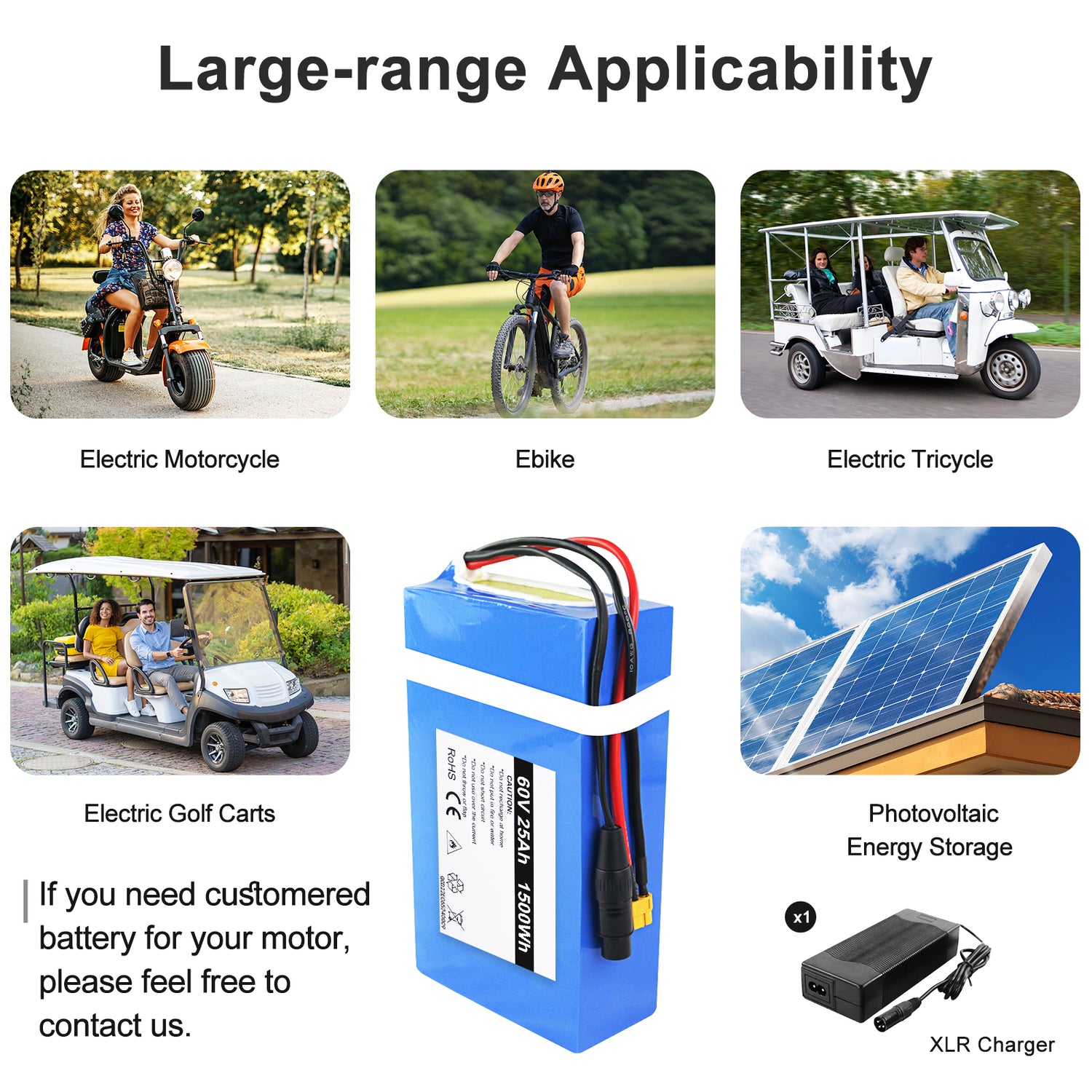 D034 36V 48V 52V 60V 72V 20AH 24AH 25AH 40AH 50AH PVC lithium battery Akku Ebike battery pack for 500W 750W 1000W Electric Fat Bike【EU Stock】