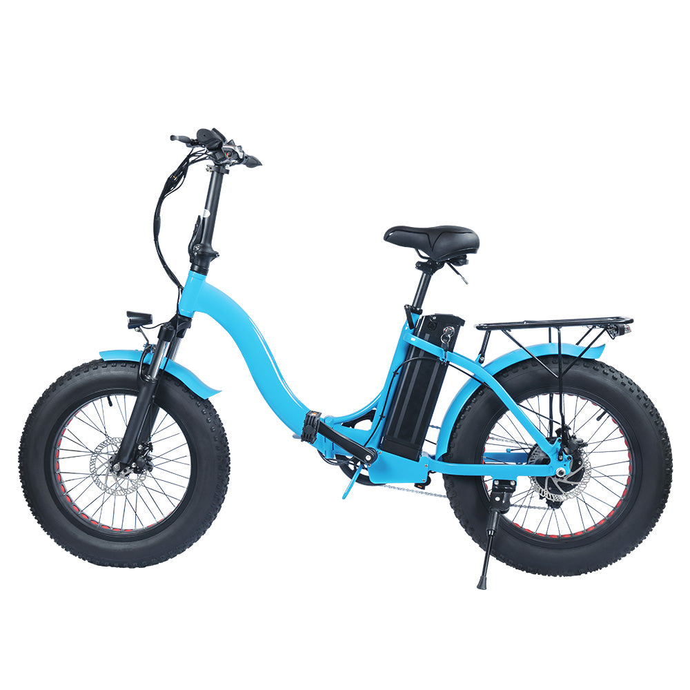 SK01 Folding E-Bike 250W Motor, Power Assist,4" Fat Tires, 20" Wheels, Removable 36V 15Ah Lithium Ion Battery, Dual Disc Brakes, 7-Speed SIS Shifting 