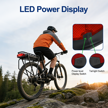 36V 13AH 15AH 17.5AH Rear Rack Ebike battery with 2A charger for 250W 350W 500W motor【EU Stock】