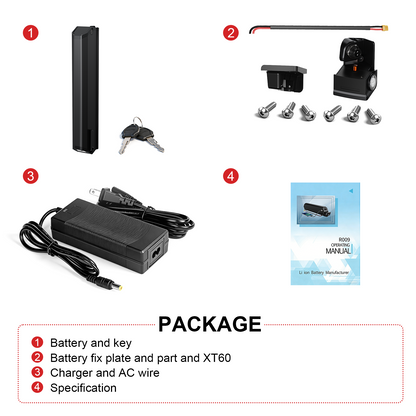 48V 13AH Dorado Bicycle lithium battery 18650 2500mAh Cells for 0-1000w motor with 2A charger/EU stock