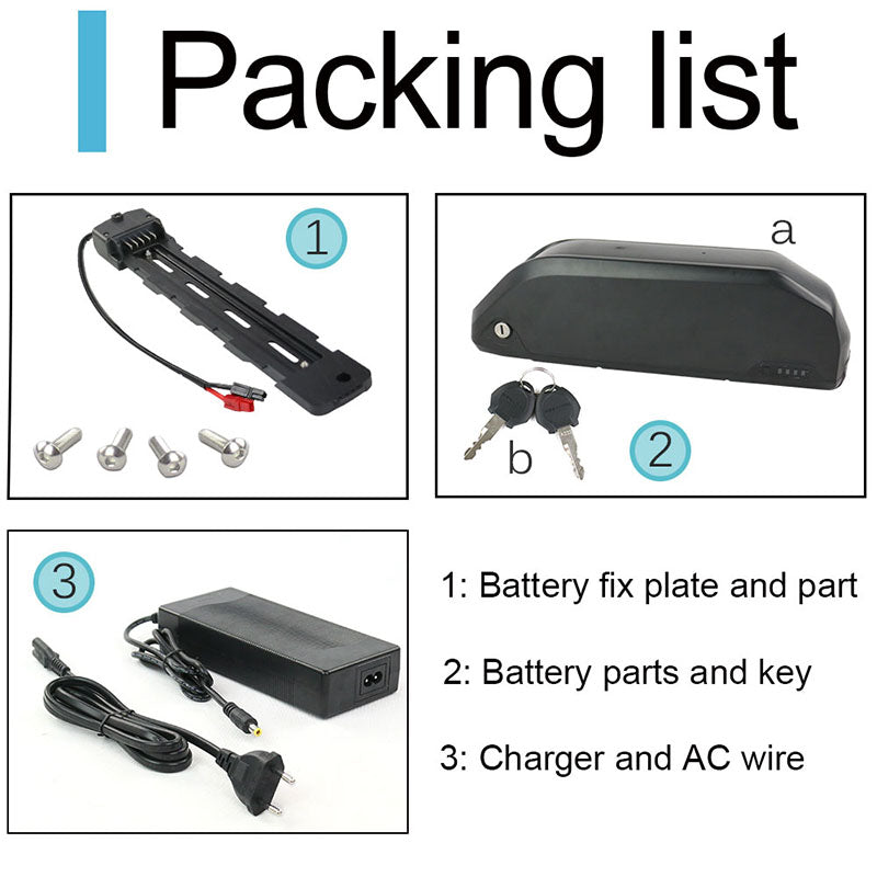 36V 24.5Ah New Polly lithium ion Battery Pack EBike Battery With 2A Charger for 500W 750W Motor【EU Stock】