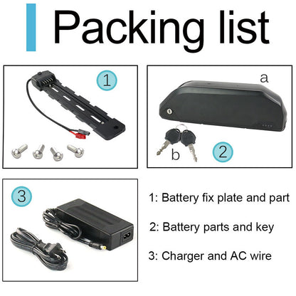36V 24.5Ah New Polly lithium ion Battery Pack EBike Battery With 2A Charger for 500W 750W Motor【EU Stock】