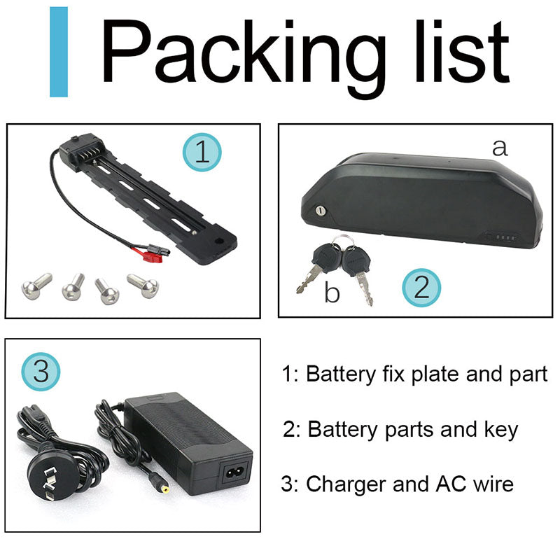36V 24.5Ah New Polly lithium ion Battery Pack EBike Battery With 2A Charger for 500W 750W Motor【EU Stock】