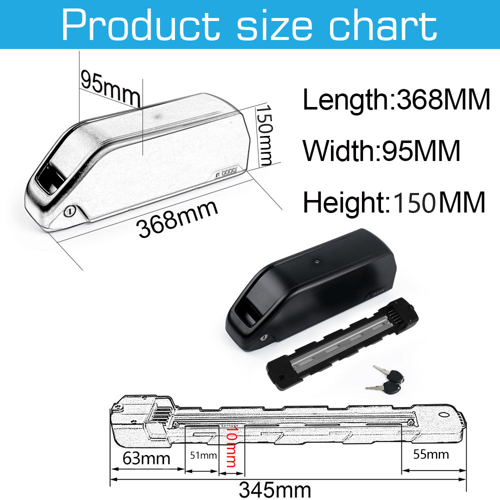 Jumbo Shark EBike Battery R049-6 48V 52V 60V 20AH 25AH 26AH 21700 li-ion New Polly Plus  for 500W 750W 1000W 1500W motor with 3A charger【USA STOCK】