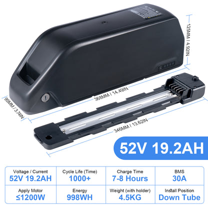 Polly DP-21700-5 Jumbo Shark R049-8 36V 48V 52V 20Ah 25Ah Large capacity  Electric Bike Battery for 36volt 250W 350W 500W motor【EU STOCK】