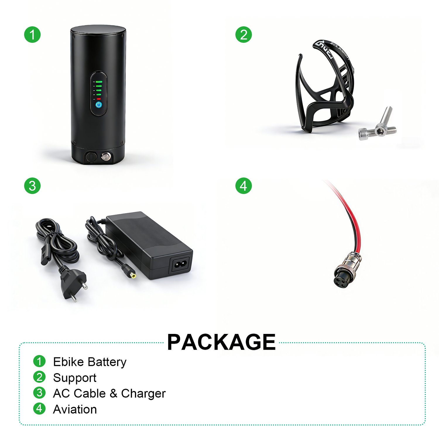 36V 48V 7AH 10.5AH mini Bottle Ebike battery For 250W 350W 500W Motor with 2A charger【EU stock】