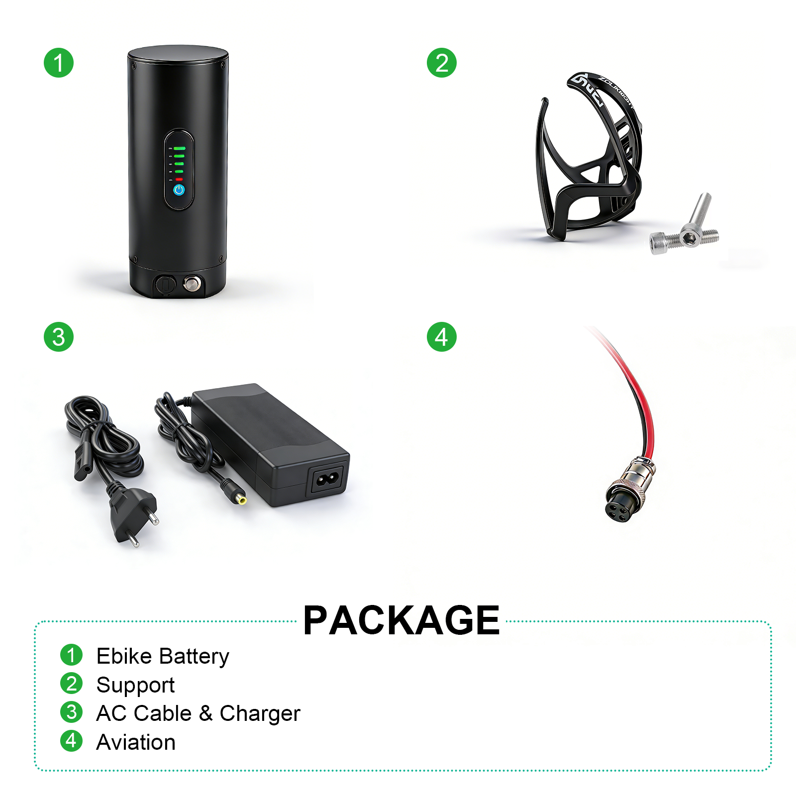 36V 48V 7AH 10.5AH mini Bottle Ebike battery For 250W 350W 500W Motor with 2A charger【EU stock】