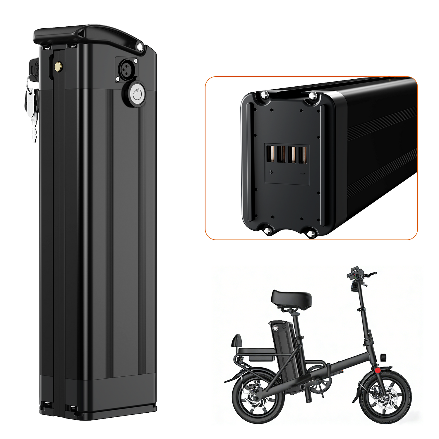 36V 13Ah Silverfish Bicycle lithium battery for 0-500w motor with 2A charger /EU Stock/Free shipping/3-5days arrive