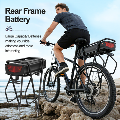 48V 20AH BMS30A Rear Rack Ebike Battery Pack for 500W 750W 1000W Motor【EU Stock】