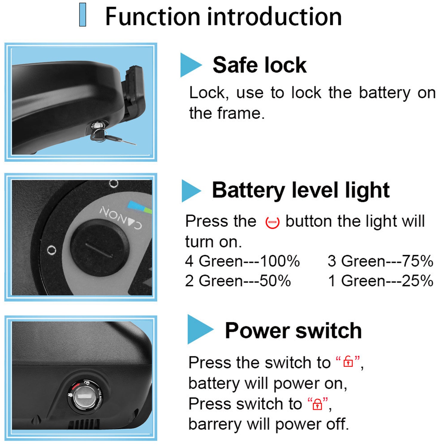 48V 52V 60V 24AH 28.8AH 33.6AH Super Capacity Rechargeable Li-ion Ebike Battery LG 4800mAh cells with 3A charger for 0-1500W-2000W motor【EU Stock