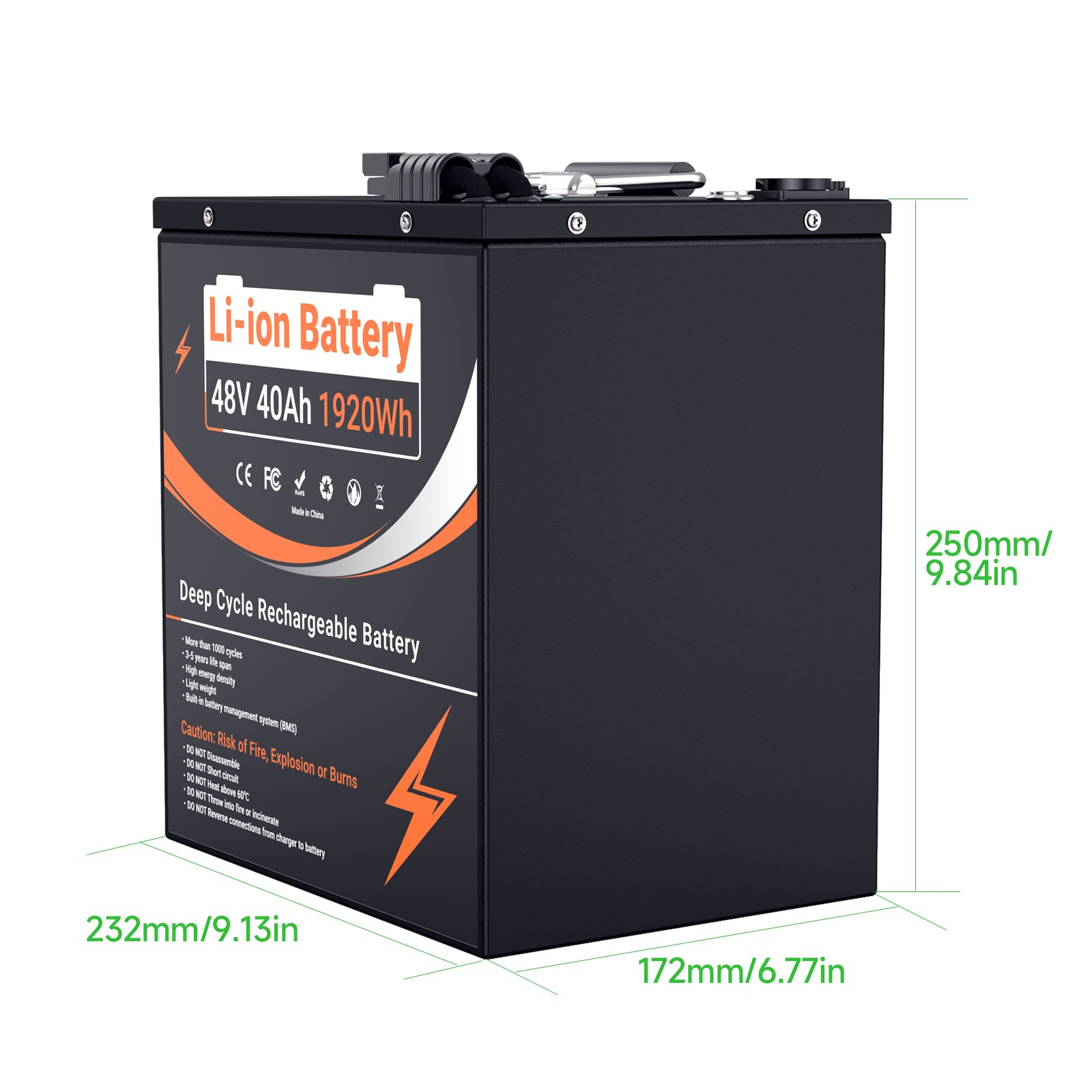 48v 50Ah BMS50A 13S1P Li ion Battery Pack (Without Charger) Fit For 0-1800W Bicycles &amp; motorcycles &amp; tricycles Motor /EU STOCK/Fast delivery