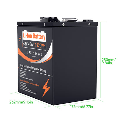 48v 50Ah BMS50A 13S1P Li ion Battery Pack (Without Charger) Fit For 0-1800W Bicycles &amp; motorcycles &amp; tricycles Motor /EU STOCK/Fast delivery