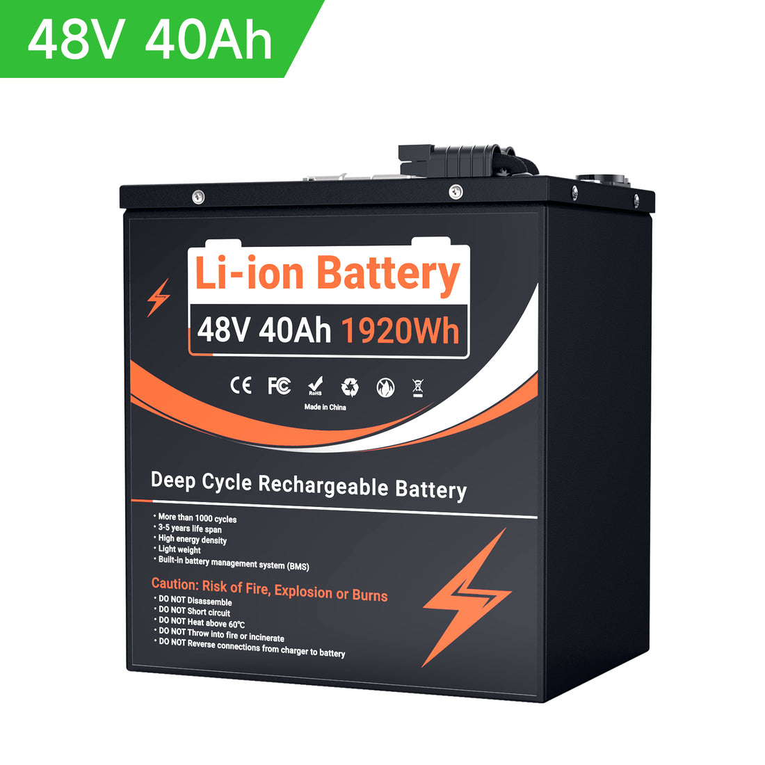 48v 50Ah BMS50A 13S1P Li ion Battery Pack (Without Charger) Fit For 0-1800W Bicycles &amp; motorcycles &amp; tricycles Motor /EU STOCK/Fast delivery