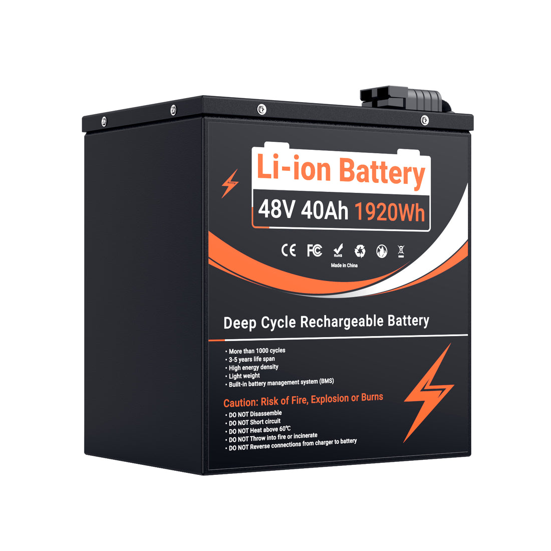 48v 50Ah BMS50A 13S1P Li ion Battery Pack (Without Charger) Fit For 0-1800W Bicycles &amp; motorcycles &amp; tricycles Motor /EU STOCK/Fast delivery