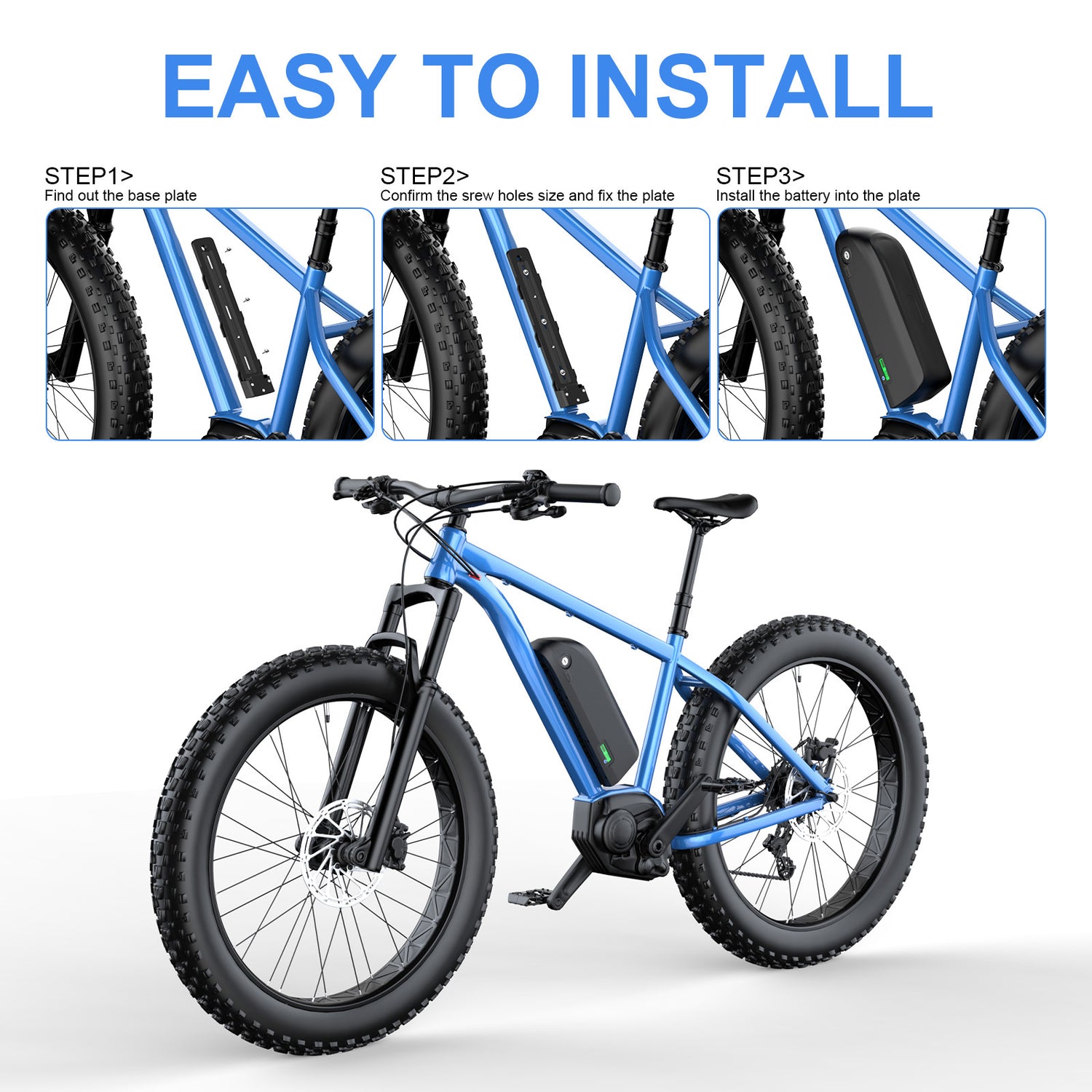 48V 52V  20Ah Samsung/LG cells Ebike battery For Rad Power Bike For 0-1500W  Motor【USA Stock】