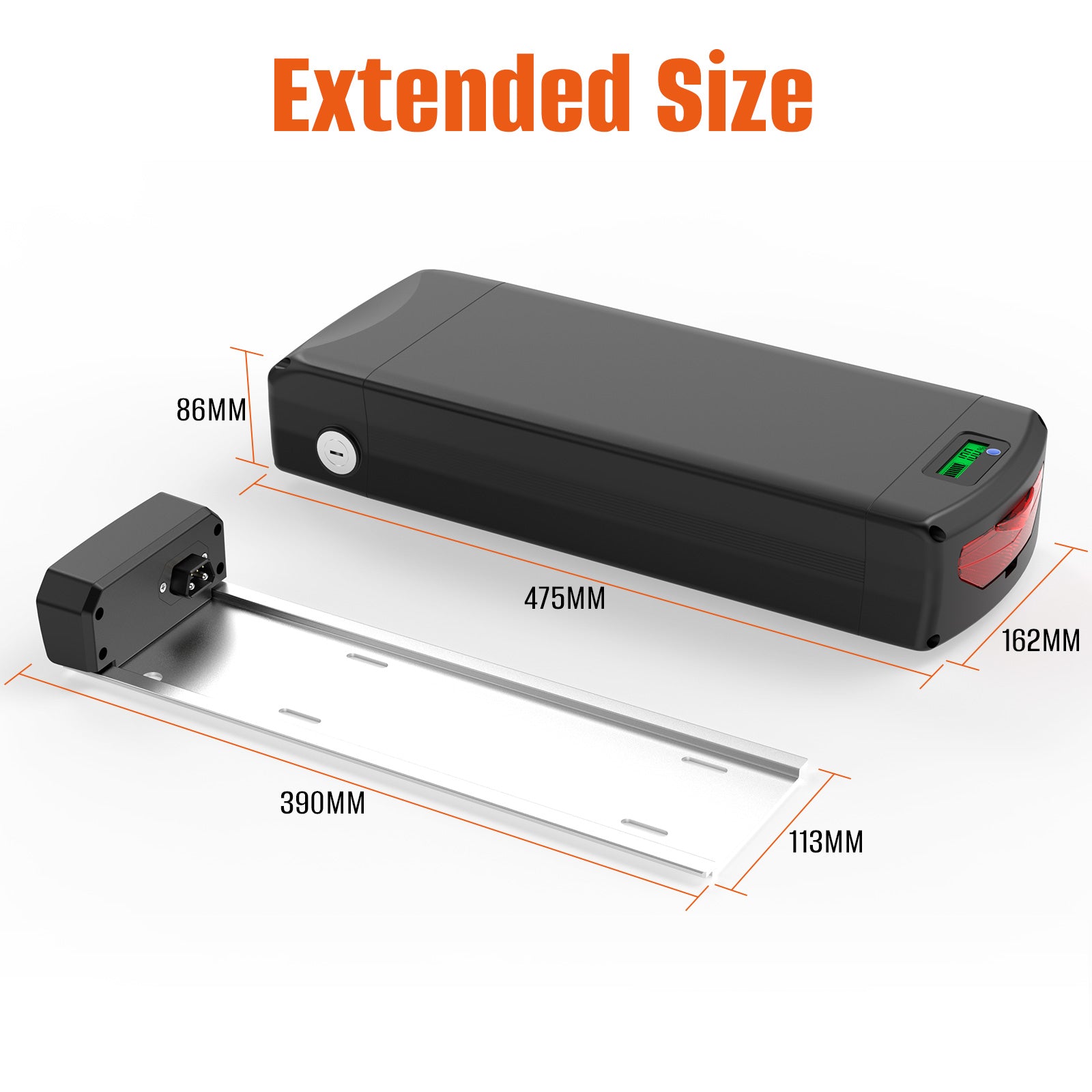 48V 52V 72V 30AH 21700 LG5000 li-on cells Rear Rack Ebike battery for 500W 750W 1000W 1500W 3000W motor【EU Stock】