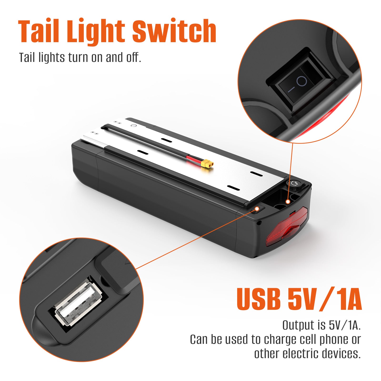 48V 52V 72V 30AH 21700 LG5000 li-on cells Rear Rack Ebike battery for 500W 750W 1000W 1500W 3000W motor【EU Stock】