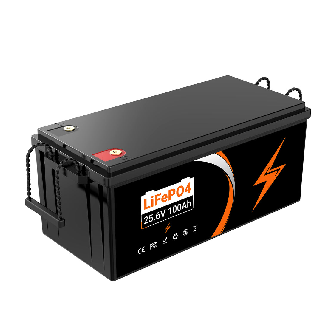 U205 25.6V 100AH Deep Cycles Life Rechargeable LiFePo4 Li-ion Battery For Outdoor Standby/RV/Tent Truck/Camper/Household Energy Storage【USA STOCK】