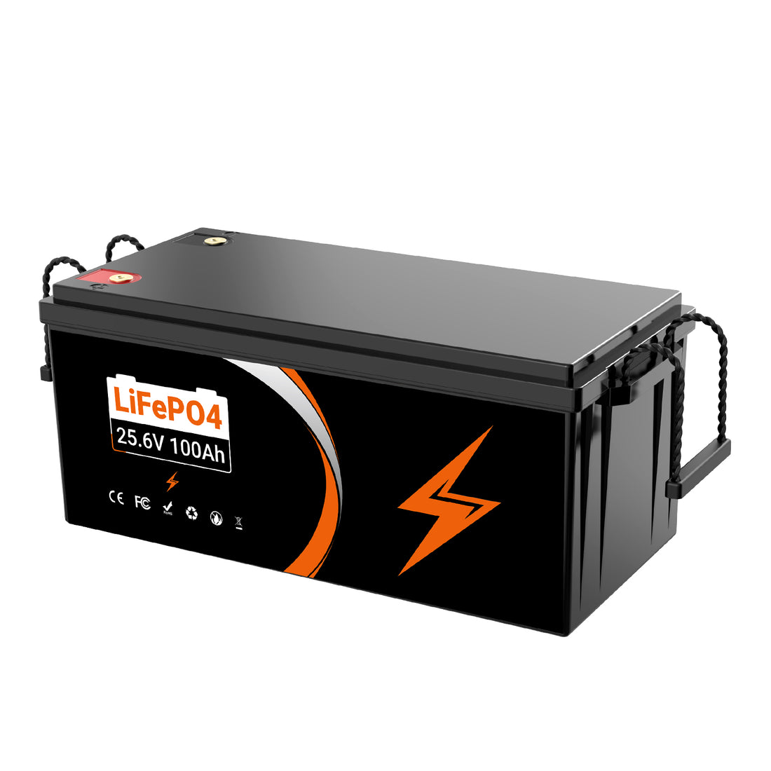 U205 25.6V 100AH Deep Cycles Life Rechargeable LiFePo4 Li-ion Battery For Outdoor Standby/RV/Tent Truck/Camper/Household Energy Storage【USA STOCK】