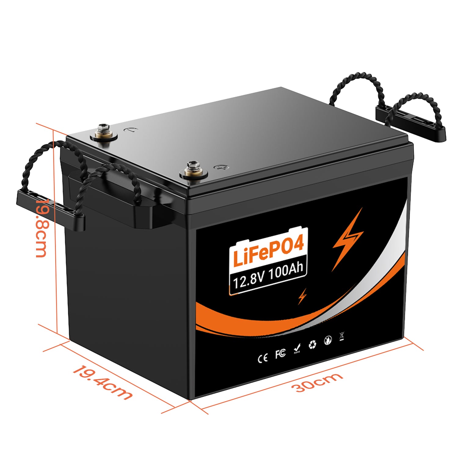 U206 12.8V 100AH Deep Cycles Life Rechargeable LiFePo4 Li-ion Battery For Outdoor Standby/RV/Tent Truck/Camper/Household Energy Storage【US STOCK】